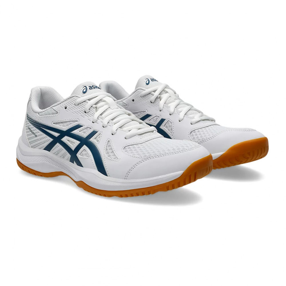 Кроссовки волейб. муж. ASICS Upcourt 6 1071A104 100,р.7,(рос.38.5),иск.кожа, текстиль,бело-синий