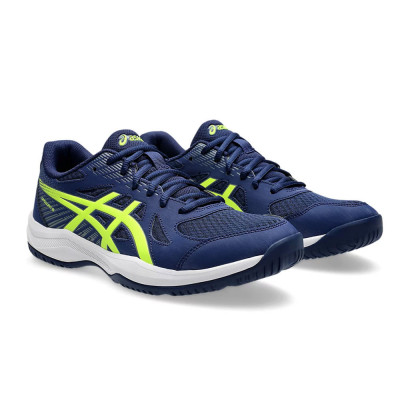 Кроссовки волейб. муж. ASICS Upcourt 6 1071A104 400,р.7,(рос.38.5),иск.кожа, текстиль,темно-син