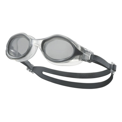 Очки для плавания NIKE Flex Fusion, NESSC152014, ДЫМЧАТЫЕ линзы, нерегулир. переносица, черная оправа
