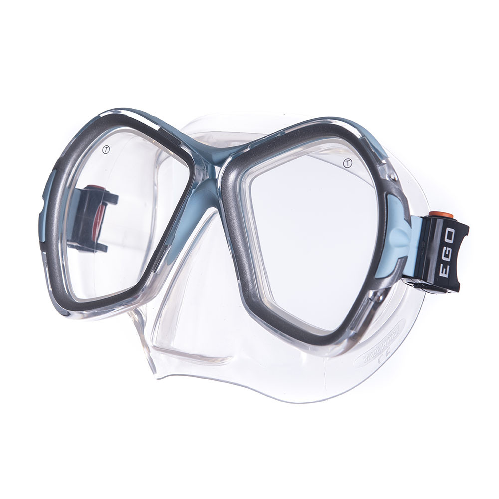Маска для плавания Salvas Phoenix Mask, CA520S2QYSTH,зак.стекло, силикон, р.Senior, сереб/голуб