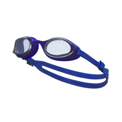 Очки для плавания NIKE Hyper Flow, NESSD132042, ПРОЗРАЧНЫЕ линзы, нерегулир.переносица, черная оправа