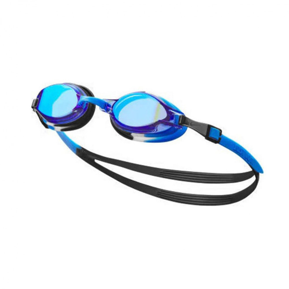 Очки для плавания дет. NIKE Chrome Youth, NESSD126458, СИНИЕ линзы, регул .пер., сине-черная оправа