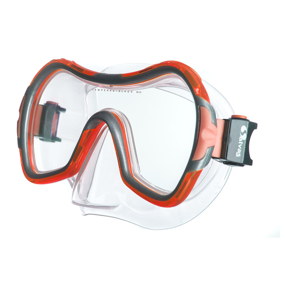 Маска для плавания Salvas Viva Sr Mask, CA535S1RYSTH,закален.стекло, силикон, р.Senior, красный