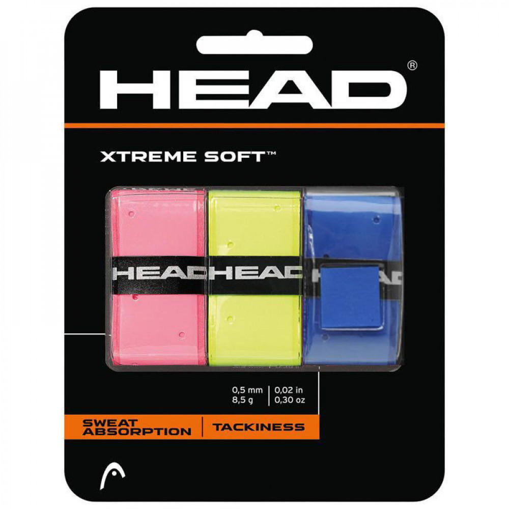 Овергрип Head Xtreme Soft, 285104-MX, 0.5 мм, 3 шт, мультиколор