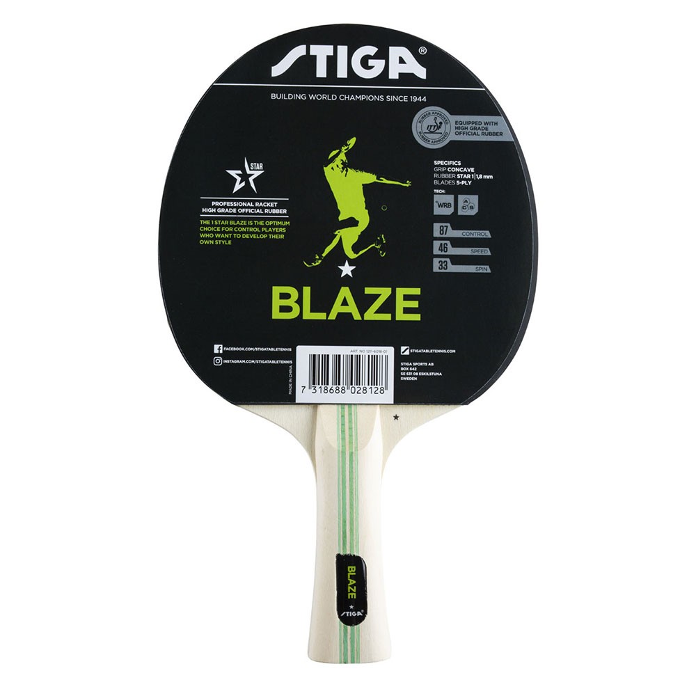 Ракетка для настольного тенниса STIGA Blaze WRB ACS, ITTF накладка