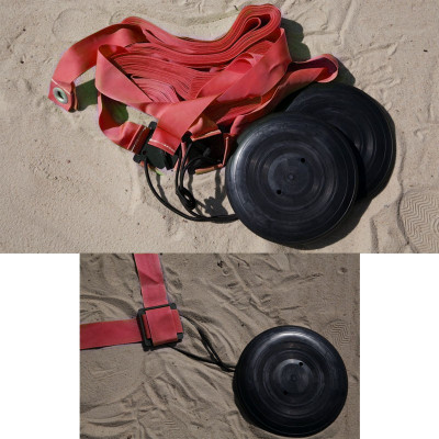 Комплект для разметки площадки для пляжного волейбола KV.REZAC, 15135010000,КРАСН,ПП,шир.5 см,8х16 м,с якорями