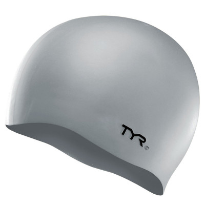 Шапочка для плавания TYR Wrinkle Free Silicone Cap, LCS-040, СЕРЫЙ, силикон