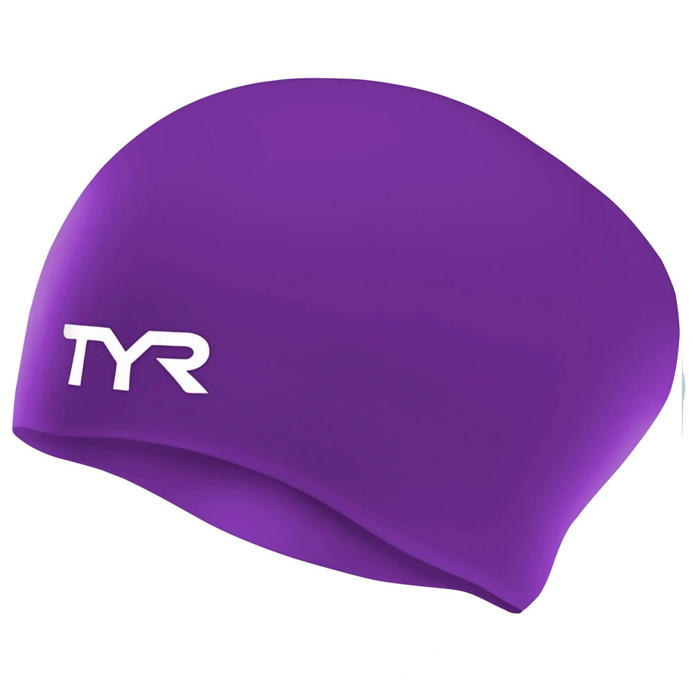 Шапочка для плавания TYR Long Hair Wrinkle-Free Silicone Cap, LCSL-510, ФИОЛЕТОВЫЙ, силикон