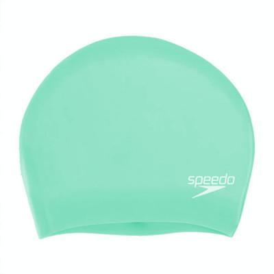Шапочка для плавания SPEEDO Long Hair Cap, 8-06168B961, БИРЮЗОВЫЙ, силикон
