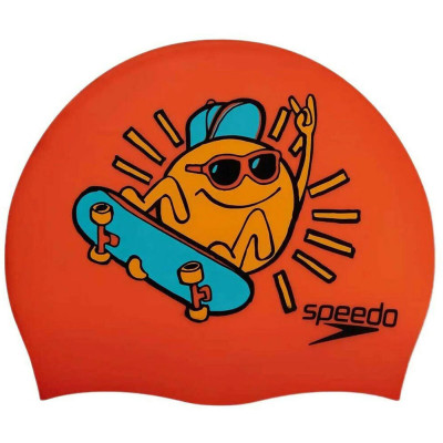 Шапочка для плавания дет. SPEEDO Boom Silicone Cap Jr, 8-0838615955, ОРАНЖЕВЫЙ, силикон