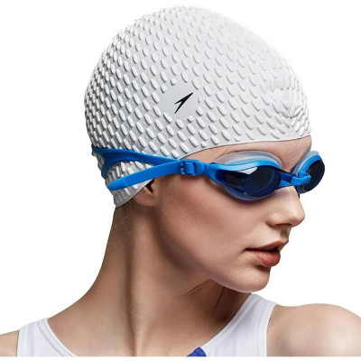 Шапочка для плавания SPEEDO Bubble Cap, 8-709290003, БЕЛЫЙ, силикон