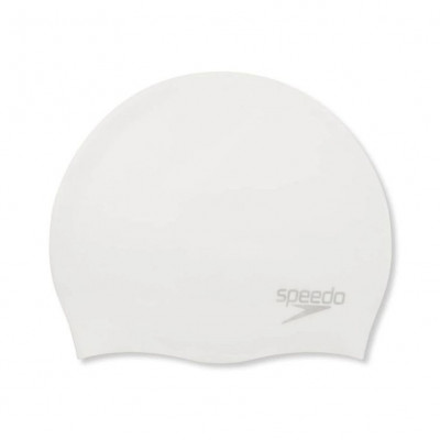 Шапочка для плавания SPEEDO Molded Silicone Cap, 8-7098417614, БЕЛЫЙ, силикон