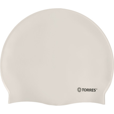 Шапочка для плавания TORRES Flat, SW-12201WT, белый, силикон