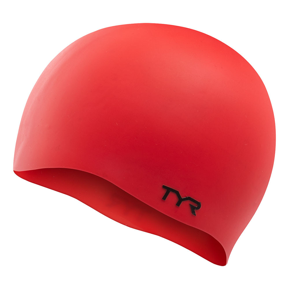 Шапочка для плавания TYR Wrinkle Free Silicone Cap, LCSO-610, КРАСНЫЙ, силикон