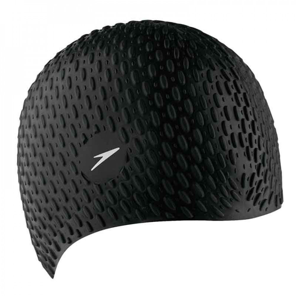 Шапочка для плавания SPEEDO Bubble Cap, арт.8-709290001, ЧЕРНЫЙ, силикон