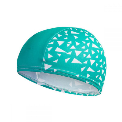 Шапочка для плавания дет. SPEEDO Printed Polyester Cap Jr, 8-12241D680, ЗЕЛЕНО-БЕЛЫЙ, полиэстер