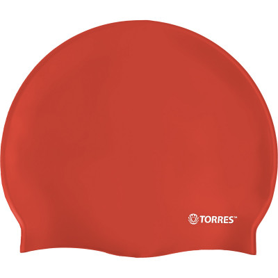 Шапочка для плавания TORRES No Wrinkle, SW-12203RD, красный, силикон