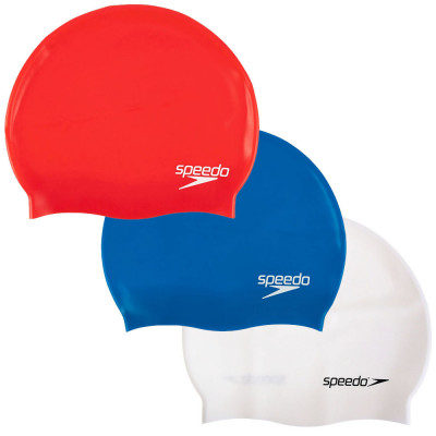 Шапочка для плавания дет. SPEEDO Plain Flat Silicone Cap Jr, дет., 8-709931959, 4 цвета в ассор,силикон