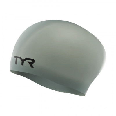 Шапочка для плавания TYR Long Hair Wrinkle-Free Silicone Cap, LCSL-019, СЕРЫЙ, силикон