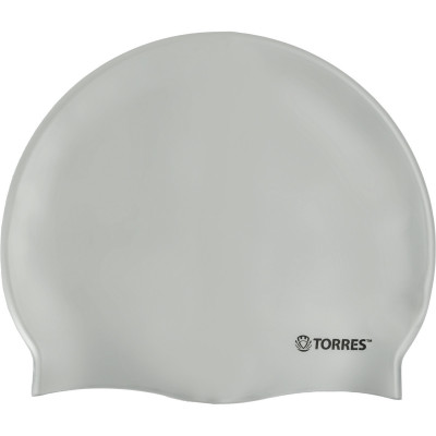 Шапочка для плавания TORRES No Wrinkle, SW-12203SV, серебристый, силикон