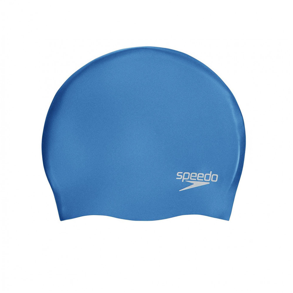 Шапочка для плавания SPEEDO Plain Molded Silicone Cap, 8-70984D437, ЯРКО-СИНИЙ, силикон