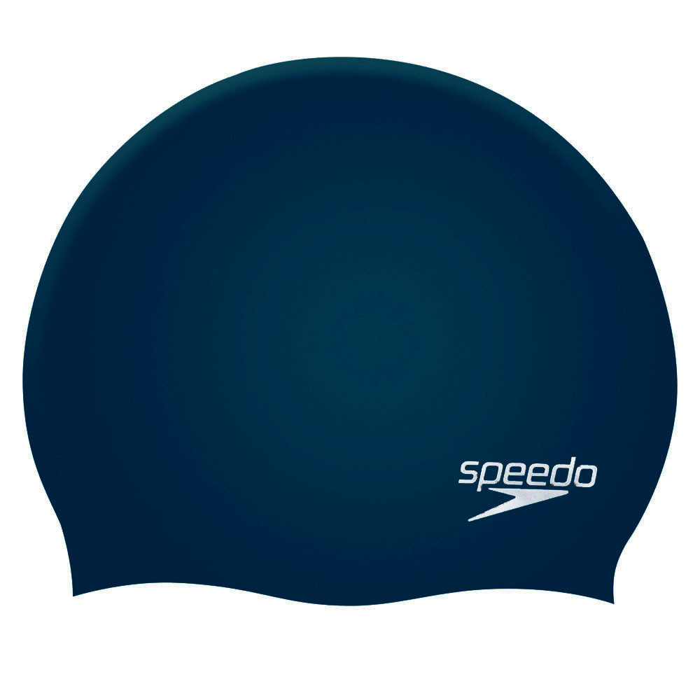 Шапочка для плавания SPEEDO Plain Flat Silicone Cap, 8-709910011, ТЕМНО-СИНИЙ, силикон