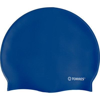Шапочка для плавания TORRES Flat, SW-12201BL, синий, силикон