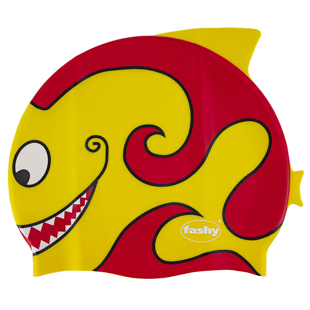 Шапочка для плавания дет. FASHY Childrens Silicone Cap, 3048-00-80, силикон, желто-красный