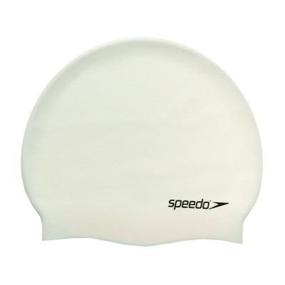 Шапочка для плавания SPEEDO Plain Flat Silicone Cap, 8-709910010, БЕЛЫЙ, силикон