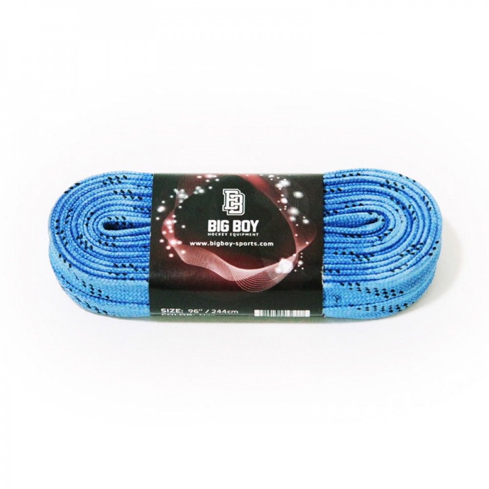 Шнурки для коньков BIG BOY Comfort Line с пропиткой, BB-LACES-CL-274BL, полиэстер, 274см, синий