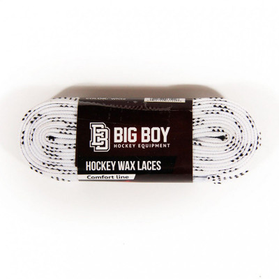 Шнурки для коньков BIG BOY Comfort Line с пропиткой, BB-LACES-CL-305WT, полиэстер, 305см, белый