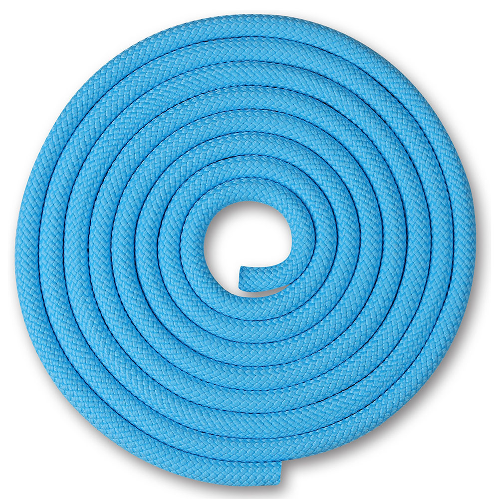 Скакалка гимнастическая INDIGO, SM-121-BL, утяжеленная, 150г, длина 2,5м, шнур, голубой