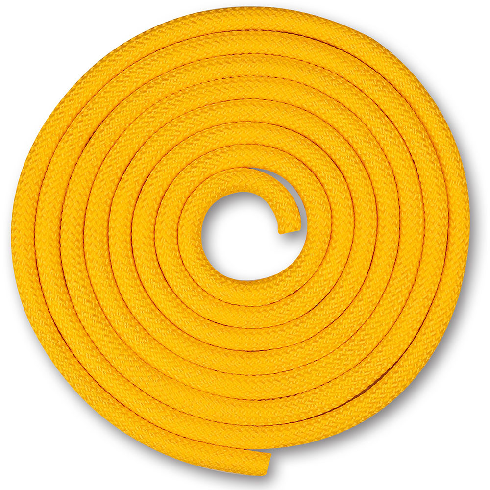 Скакалка гимнастическая INDIGO, SM-121-YL, утяжеленная, 150г, длина 2,5м, шнур, желтый