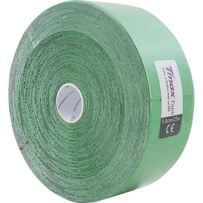 Тейп кинезиологический Tmax 22m Extra Sticky Green (5 см x 22 м), 223280, зеленый
