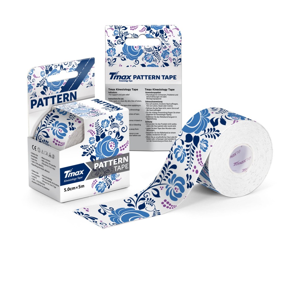 Тейп кинезиологический TMAX Pattern, размер 5 см x 5 м
