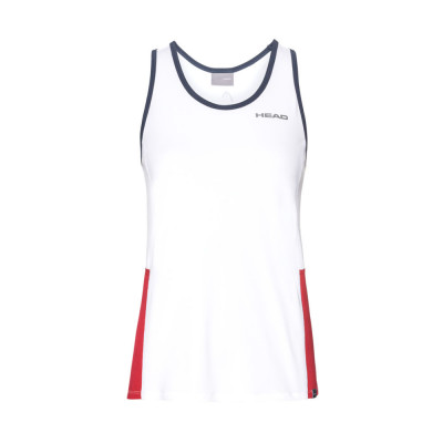 Майка жен. HEAD Club Tank Top 814429-WHRD-M, р.M, 92% полиэстер, 8% эластан, бело-красный