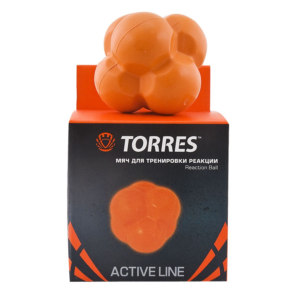 Мяч для тренировки реакции TORRES Reaction ball, TL0008, диам. 8 см, резина, оранжевый