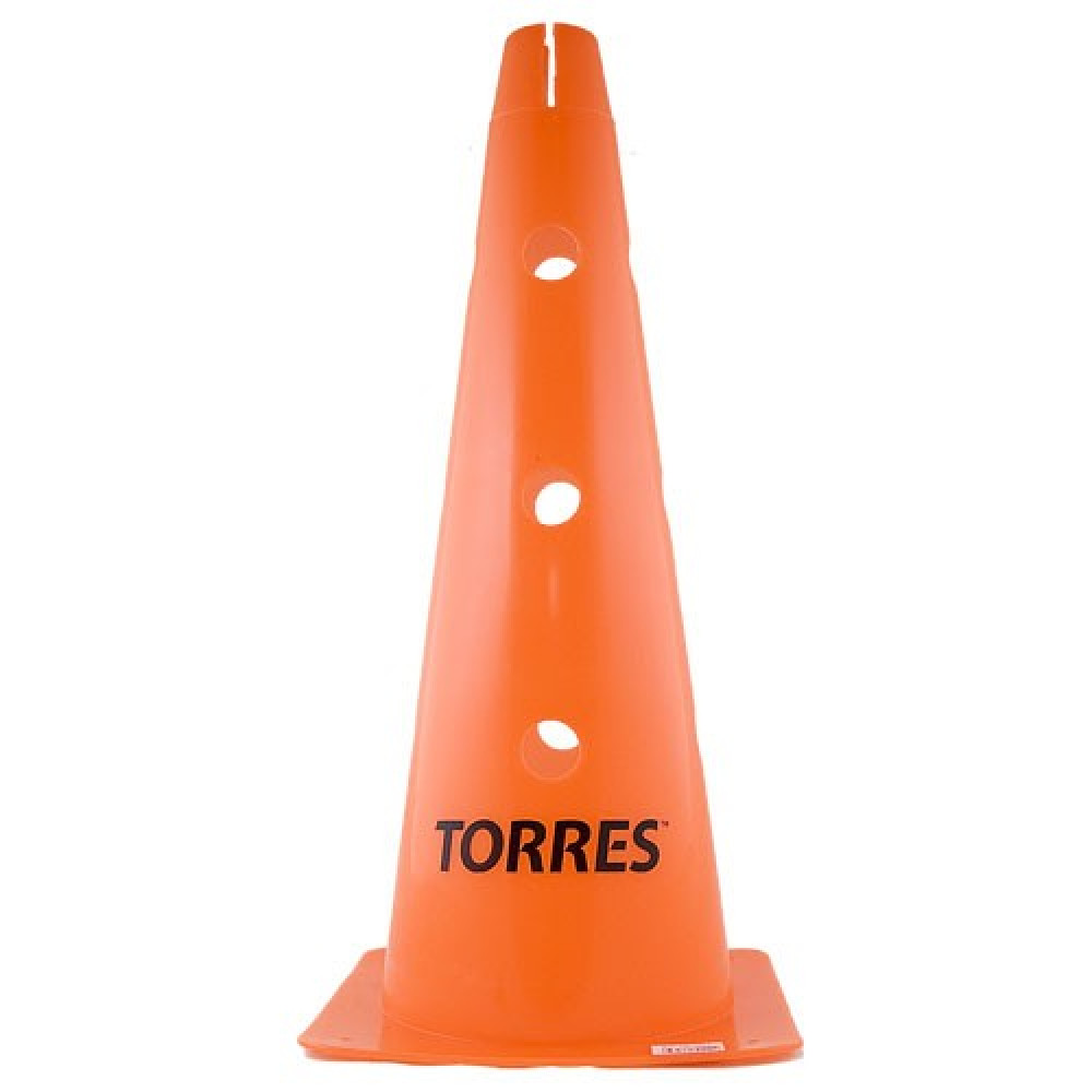 Конус тренировочный TORRES, TR1011, пластик, высота 46 см, с отв. для штанги TORRES, оранжевый