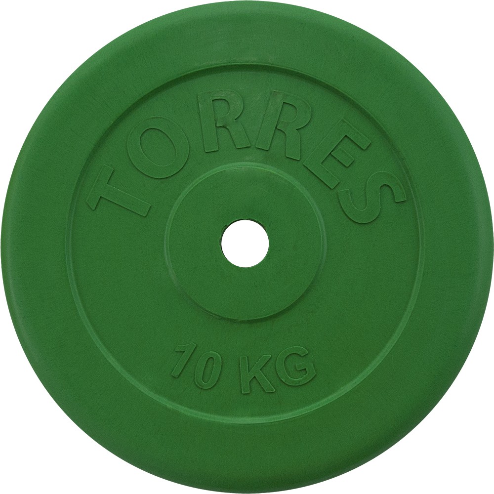 Диск обрезин. TORRES 10 кг, PL504110, d.25мм, металл в рез. оболочке,зеленый