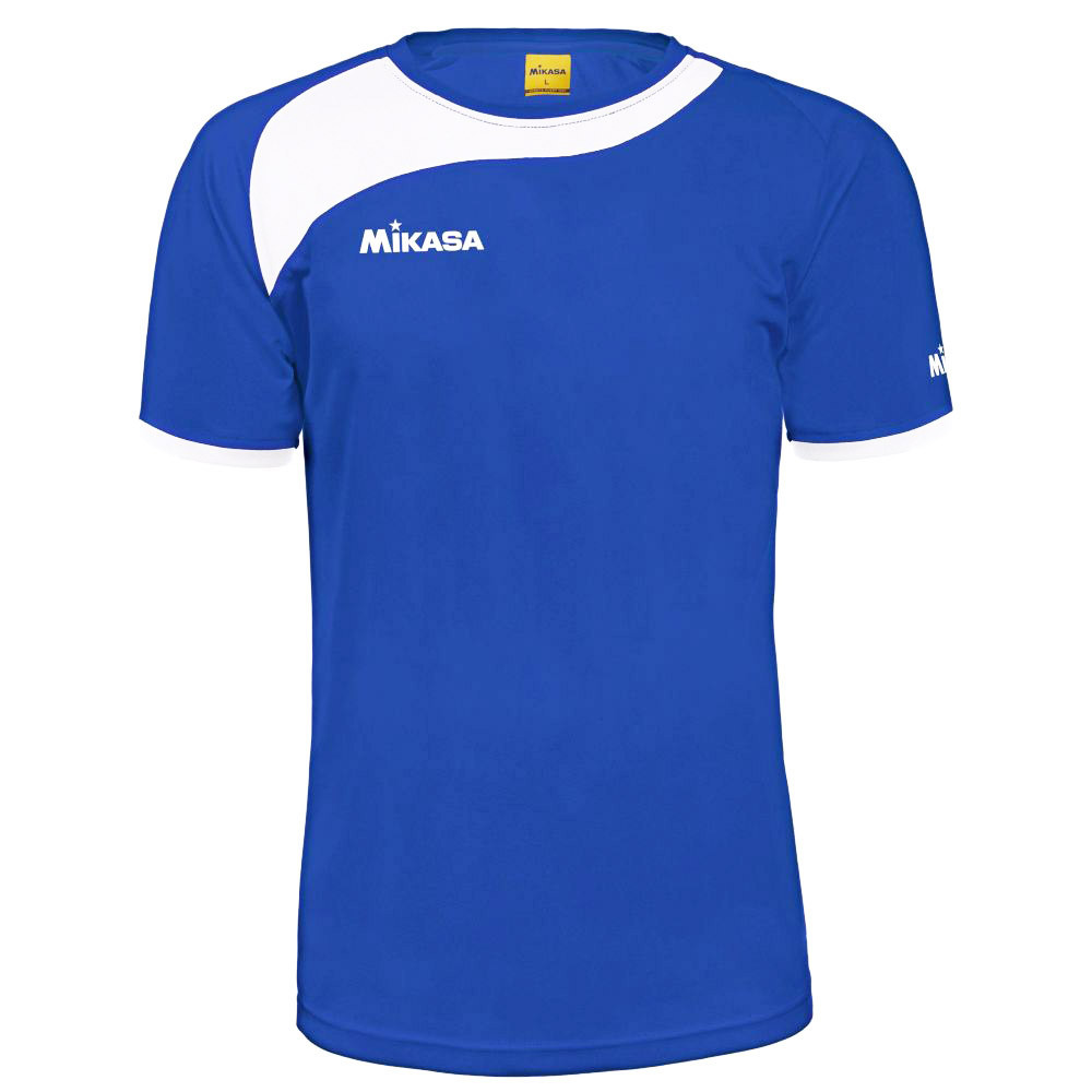 Футболка волейб. игровая MIKASA MT288-025-S, р.S, 100% полиэстер, сине-белый