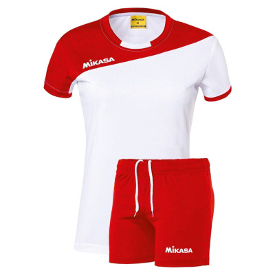 Форма волейбольная женская MIKASA MT376-020-XL, р. XL, 100% полиэстер, бело-красный