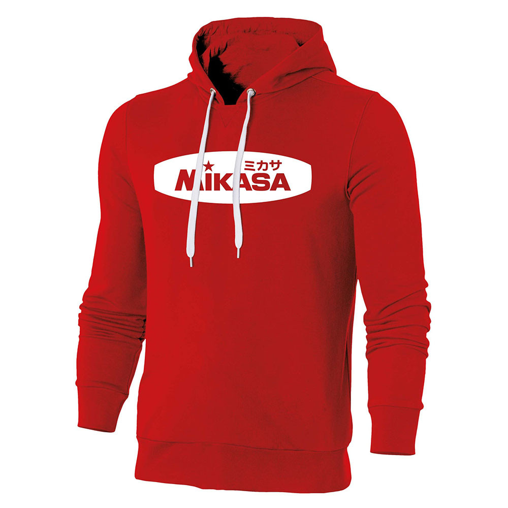 Толстовка муж. с капюшоном MIKASA MT5036-04-XL, р. XL, 70% хлопок, 30% полиэстер, красный