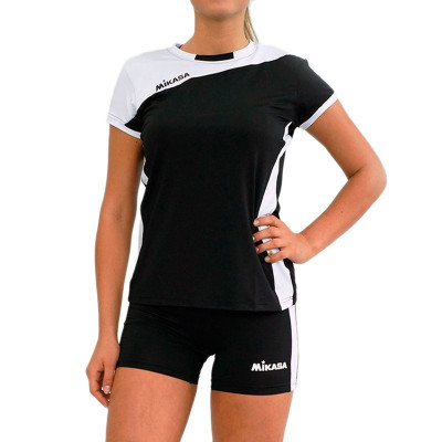 Форма волейбольная женская MIKASA MT375-046-L, р. L, 90% полиэстер 10% эластан, черно-белый