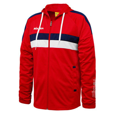 Куртка от костюма MIKASA MT550-0620-S, р.S, 100% полиэстер, красный