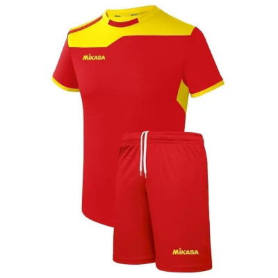 Форма волейбольная мужская MIKASA MT352-02-S, р.S, 90% полиэстер, 10% эластан, красно-желтый