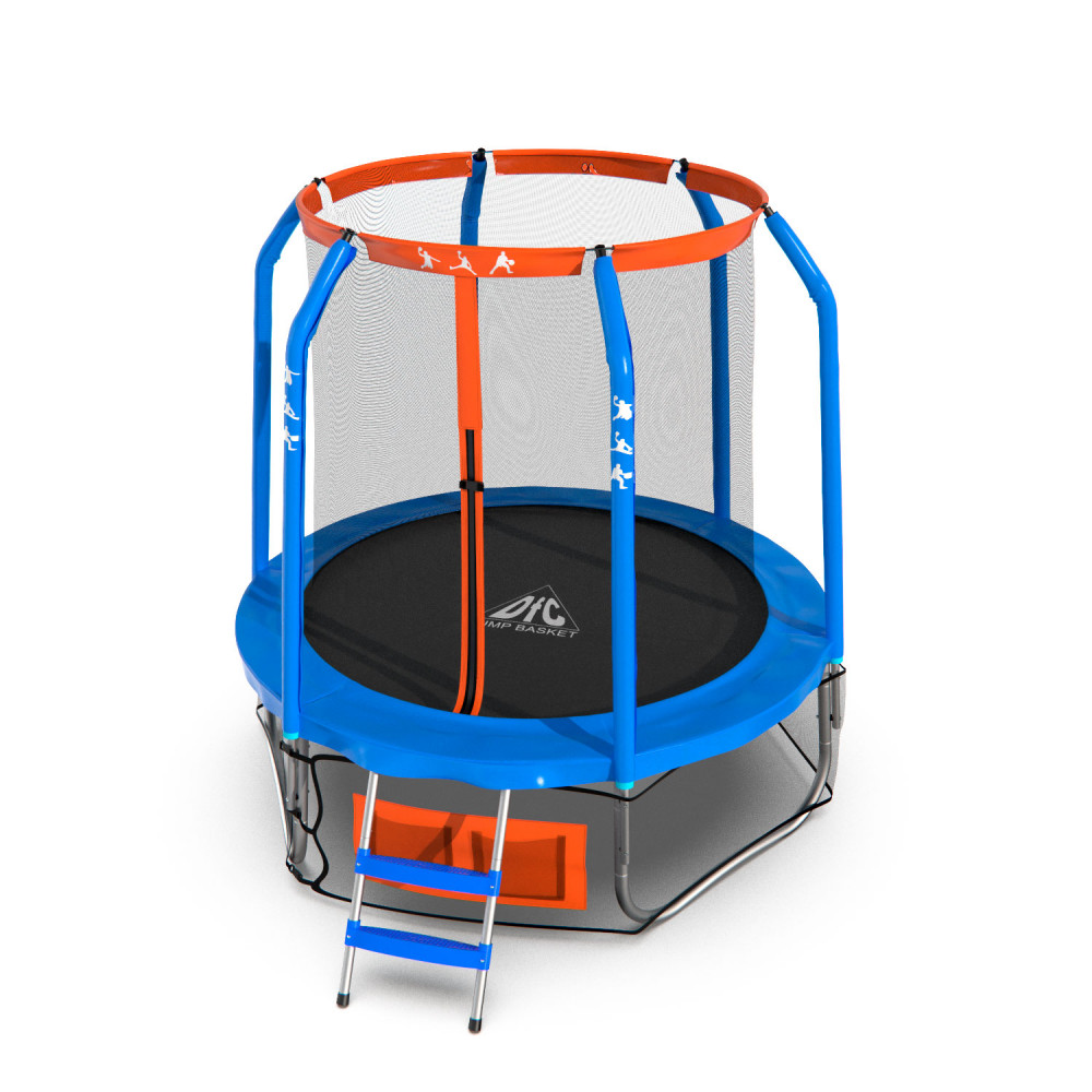 Батут DFC JUMP BASKET 6ft внутр.сетка, лестница (183cм)