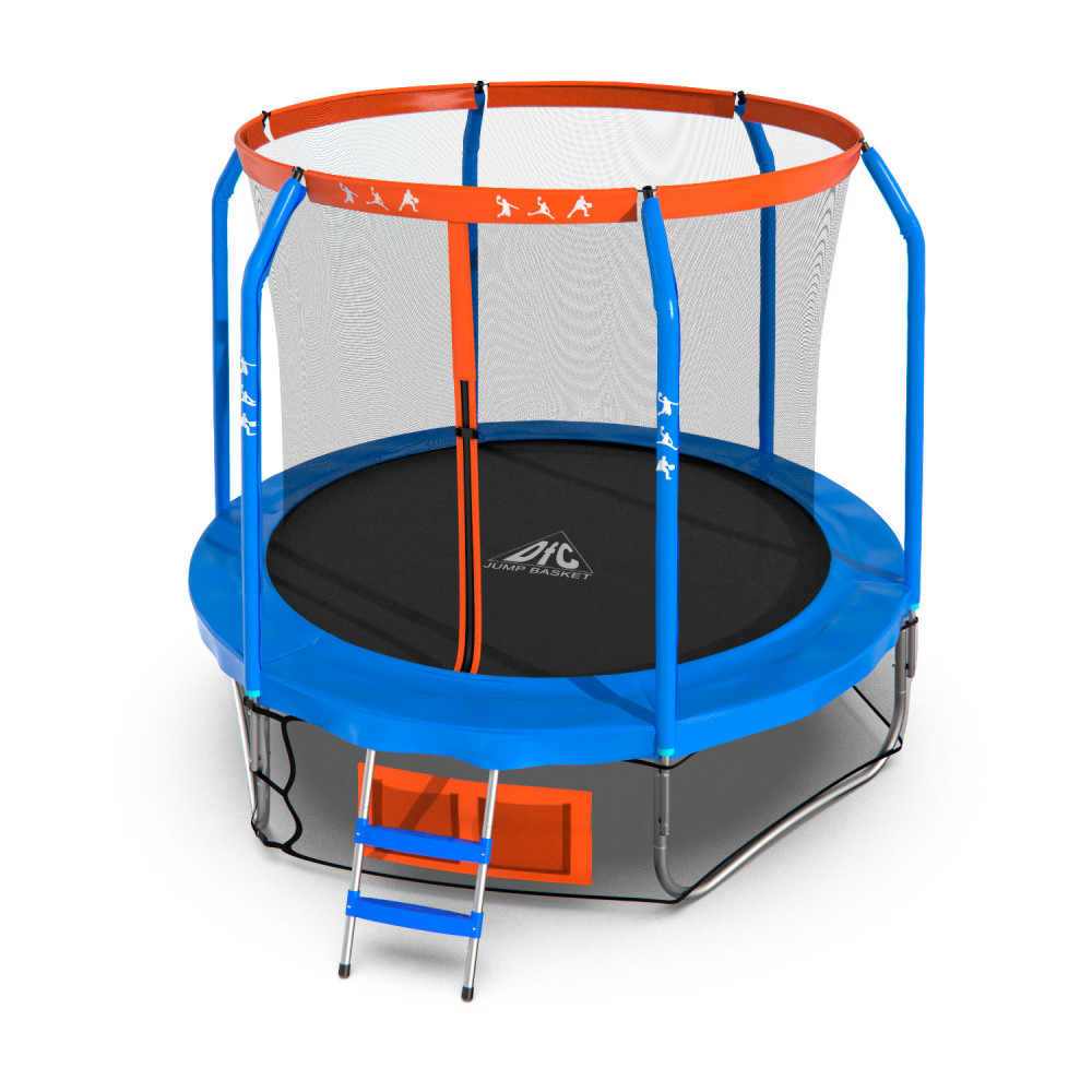 Батут DFC JUMP BASKET 8ft внутр.сетка, лестница (244cм)