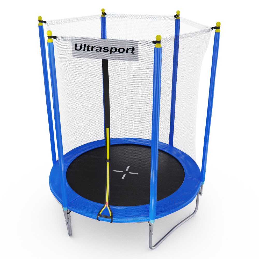 Батут Trampoline STOCK 6 ft ULTRASPORT с внешней защитной сеткой