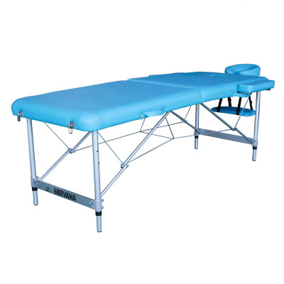 Массажный стол DFC NIRVANA, Elegant LUXE, 186х70х4 см, алюм. ножки, цвет св.голубой (Lt.Blue)