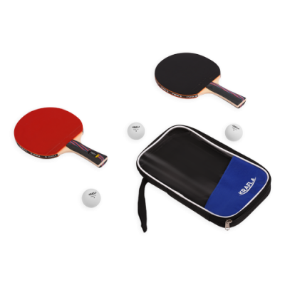 KRAFLA S-T1000 Набор для настольного тенниса: ракетка (2шт), мяч (3шт), KFL-AQS-T1000